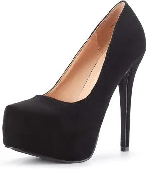 DREAM PAIRS Women's Swan-30 High Heel Platform Dress Pump Shoes