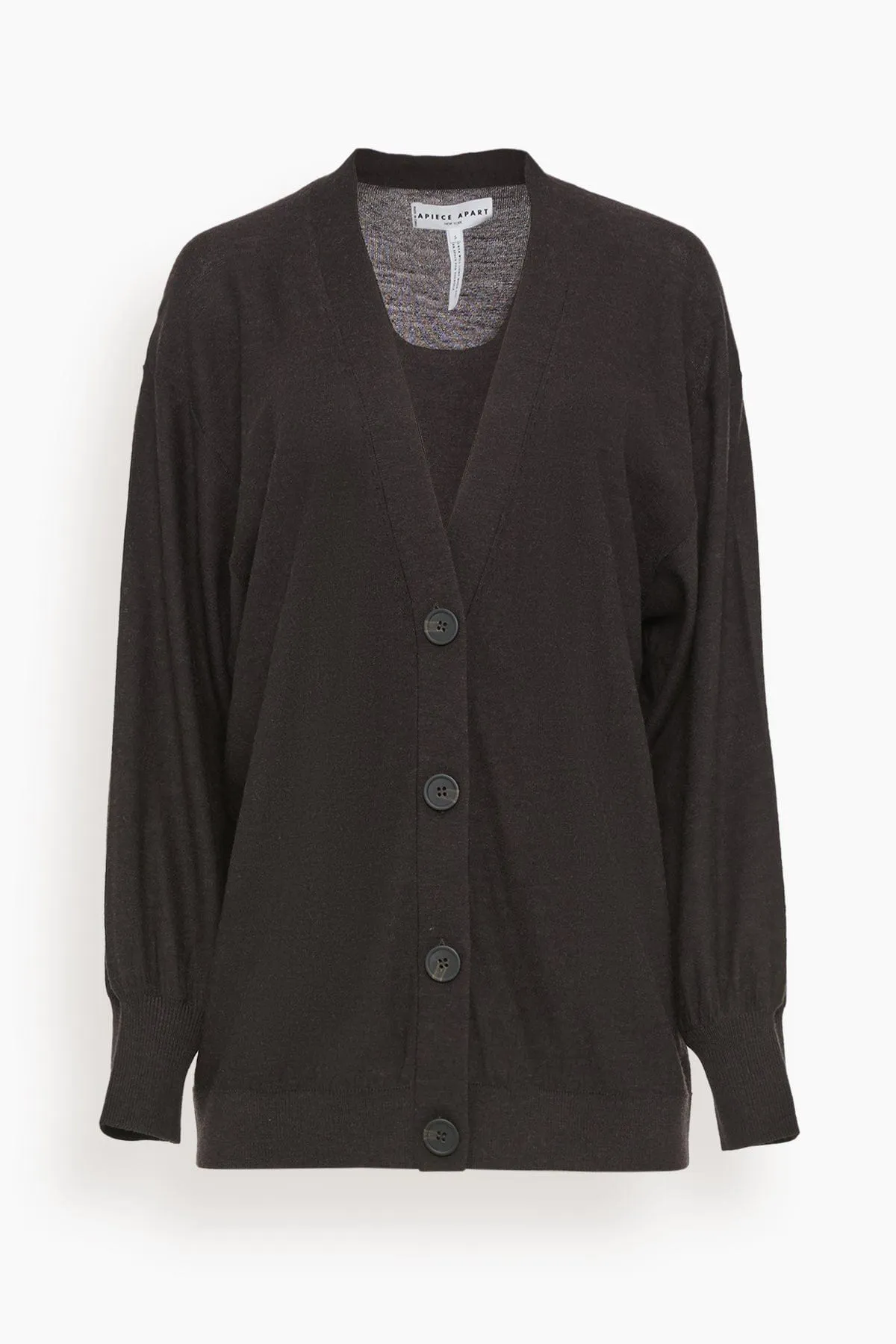 Drippy Tissue Cardigan in Deep Espresso