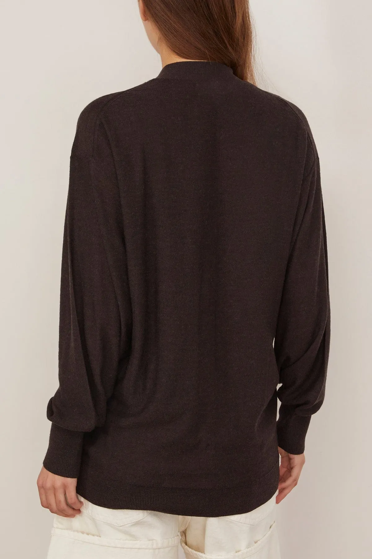 Drippy Tissue Cardigan in Deep Espresso