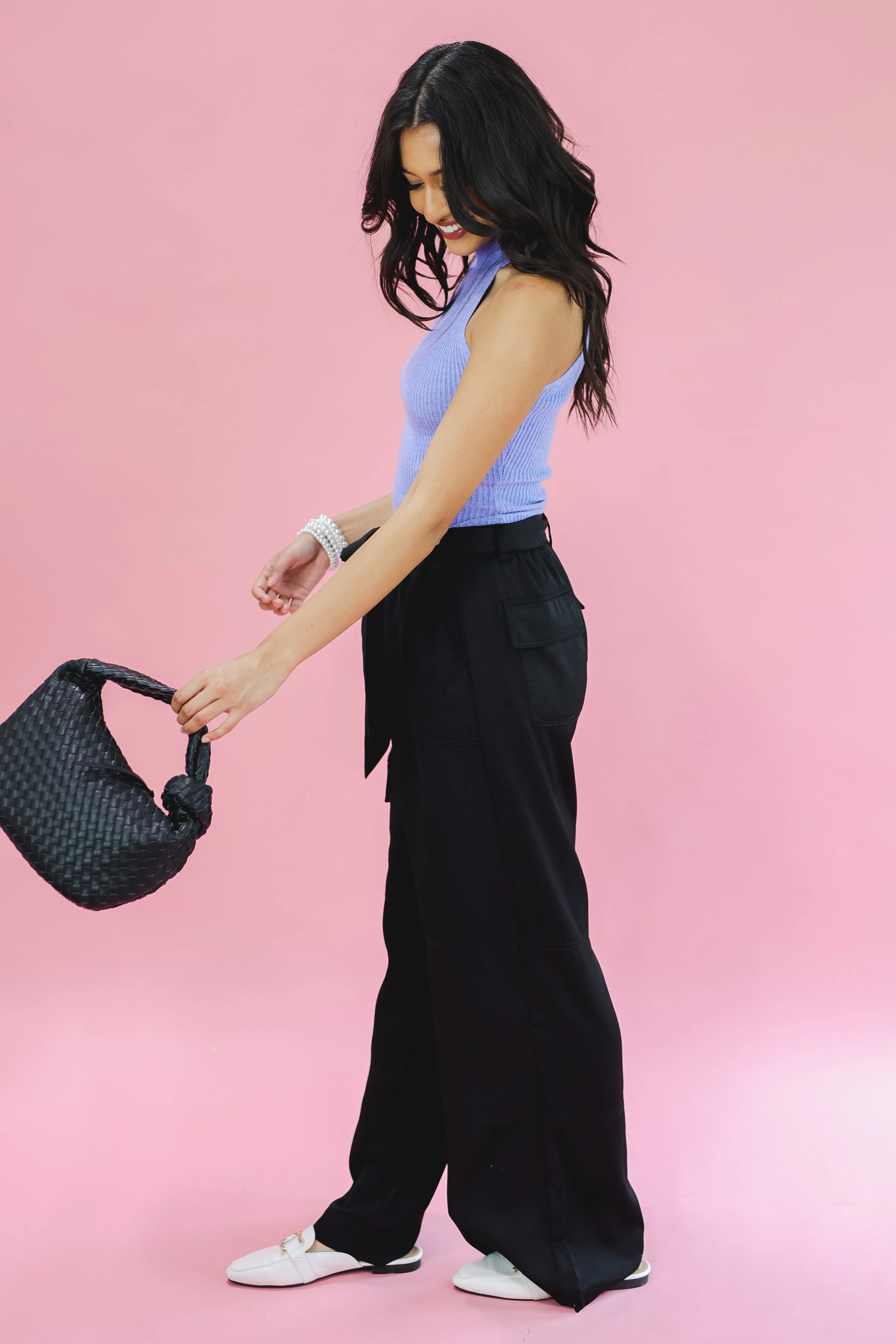 Extra Blessed Woven Bag In Black