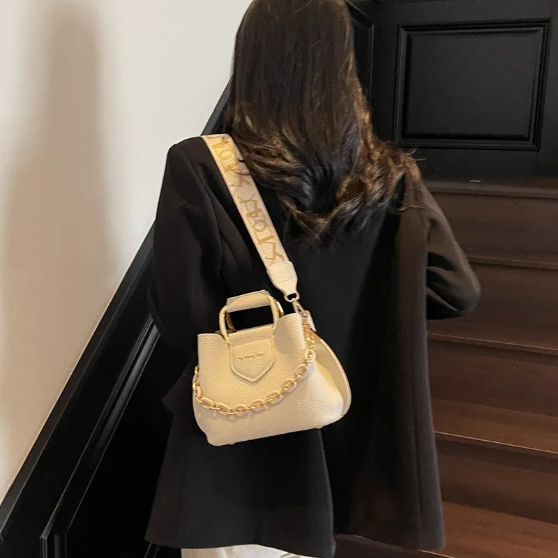Fashion Handbag Chain Handle Bucket Bag Women Satchels