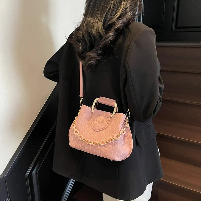 Fashion Handbag Chain Handle Bucket Bag Women Satchels