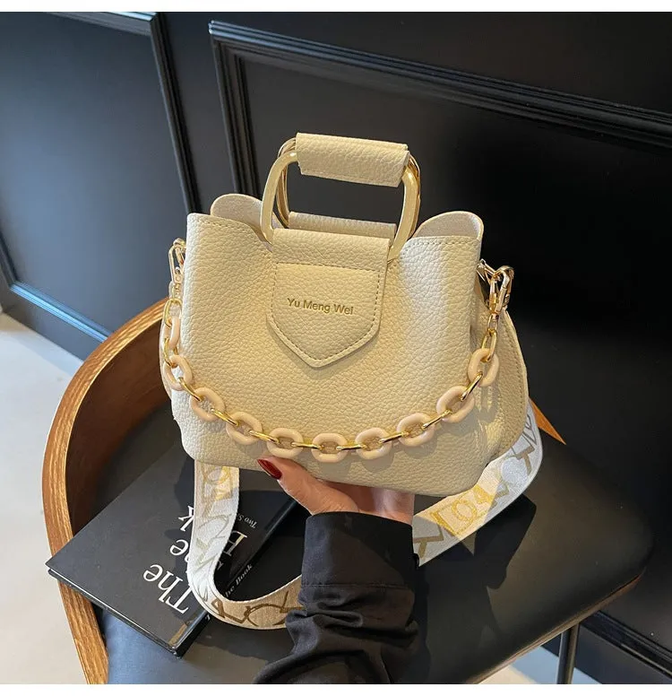 Fashion Handbag Chain Handle Bucket Bag Women Satchels