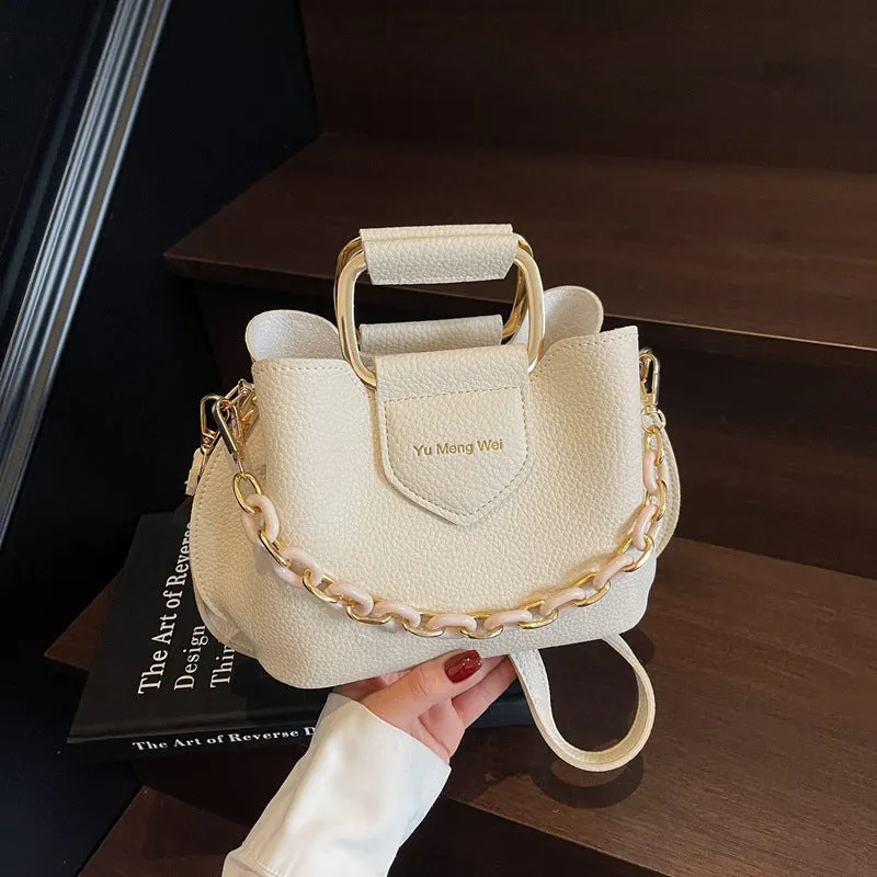 Fashion Handbag Chain Handle Bucket Bag Women Satchels