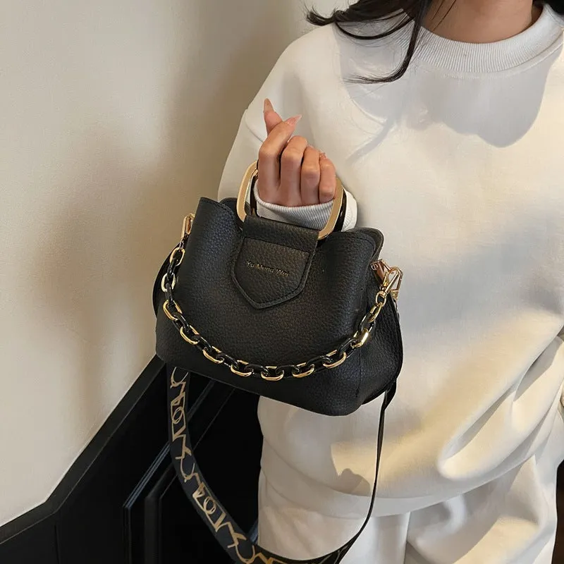 Fashion Handbag Chain Handle Bucket Bag Women Satchels
