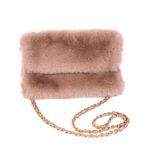 Faux Fur Shoulder Bag | Cappuccino