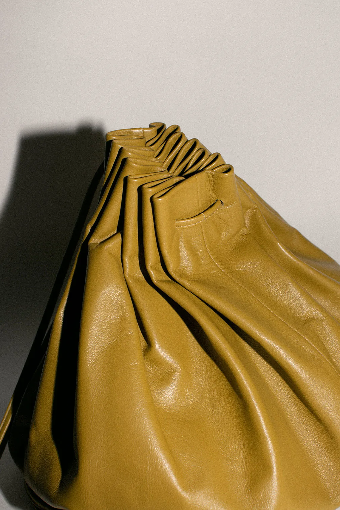 Fennel Pleated Balloon Crossbody