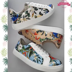Floral Print Sneakers Via Marte