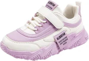 Girls Running Shoes Boys Color Sneakers for Kids Casual Lightweight Classic Adjustable Strap Hook and Loops Shoes