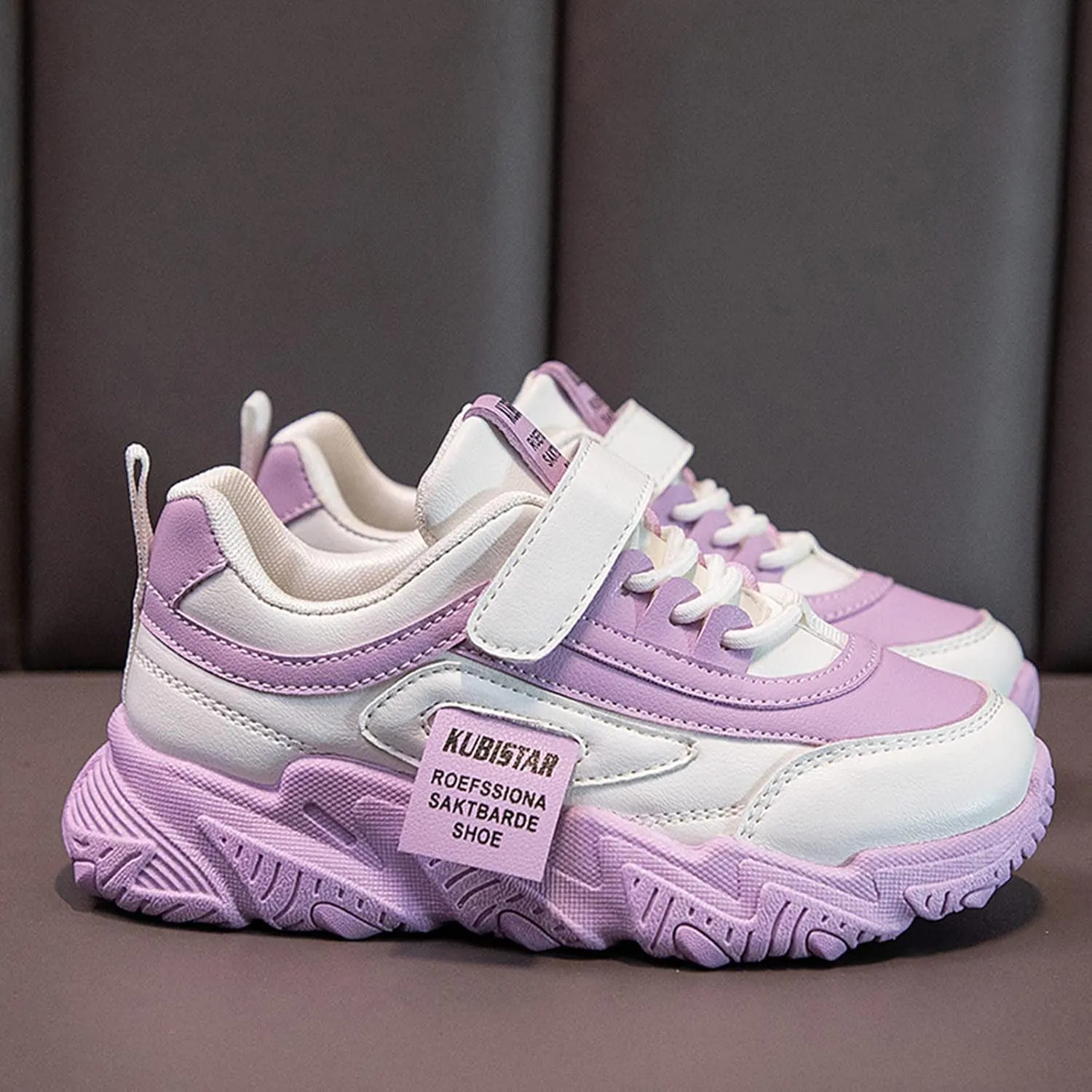 Girls Running Shoes Boys Color Sneakers for Kids Casual Lightweight Classic Adjustable Strap Hook and Loops Shoes