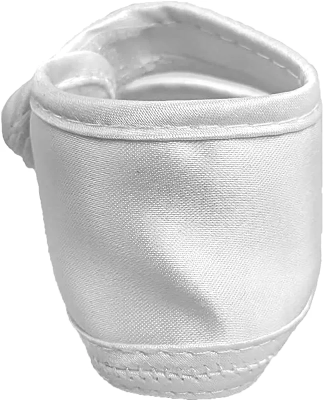 Girls Satin Christening Shoe with Celtic Cross and Rosette