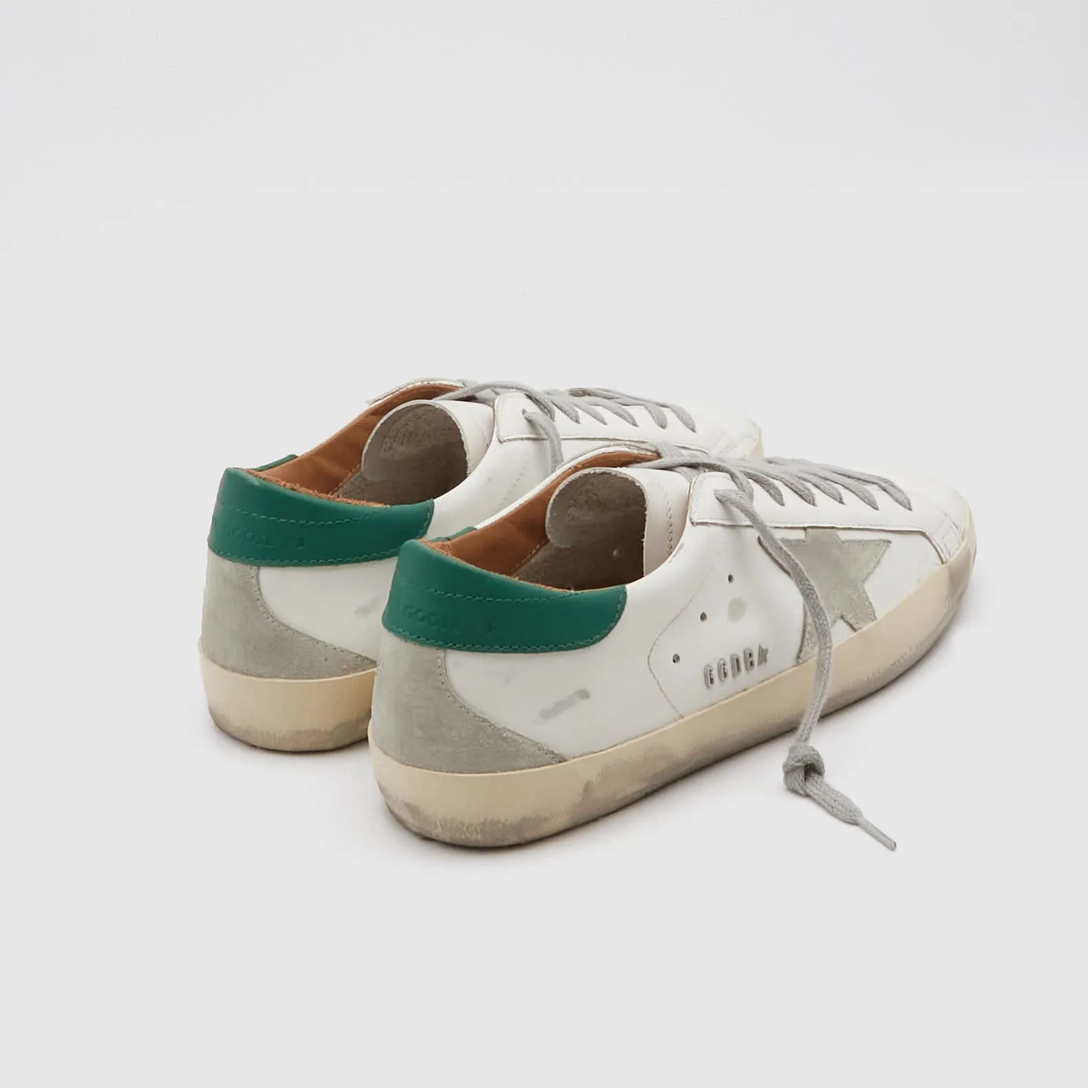 Golden Goose Superstar White Ice Green Sneakers