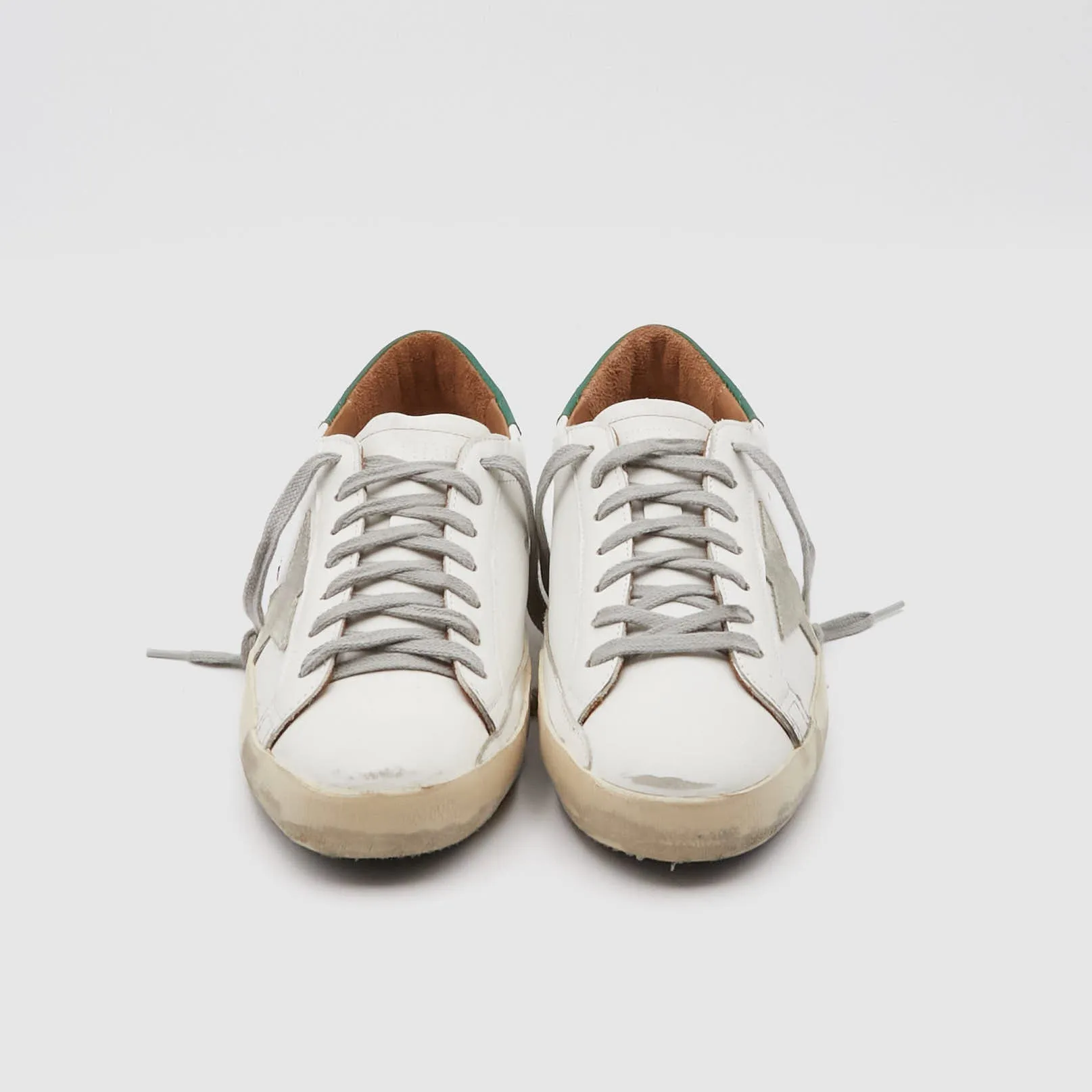 Golden Goose Superstar White Ice Green Sneakers