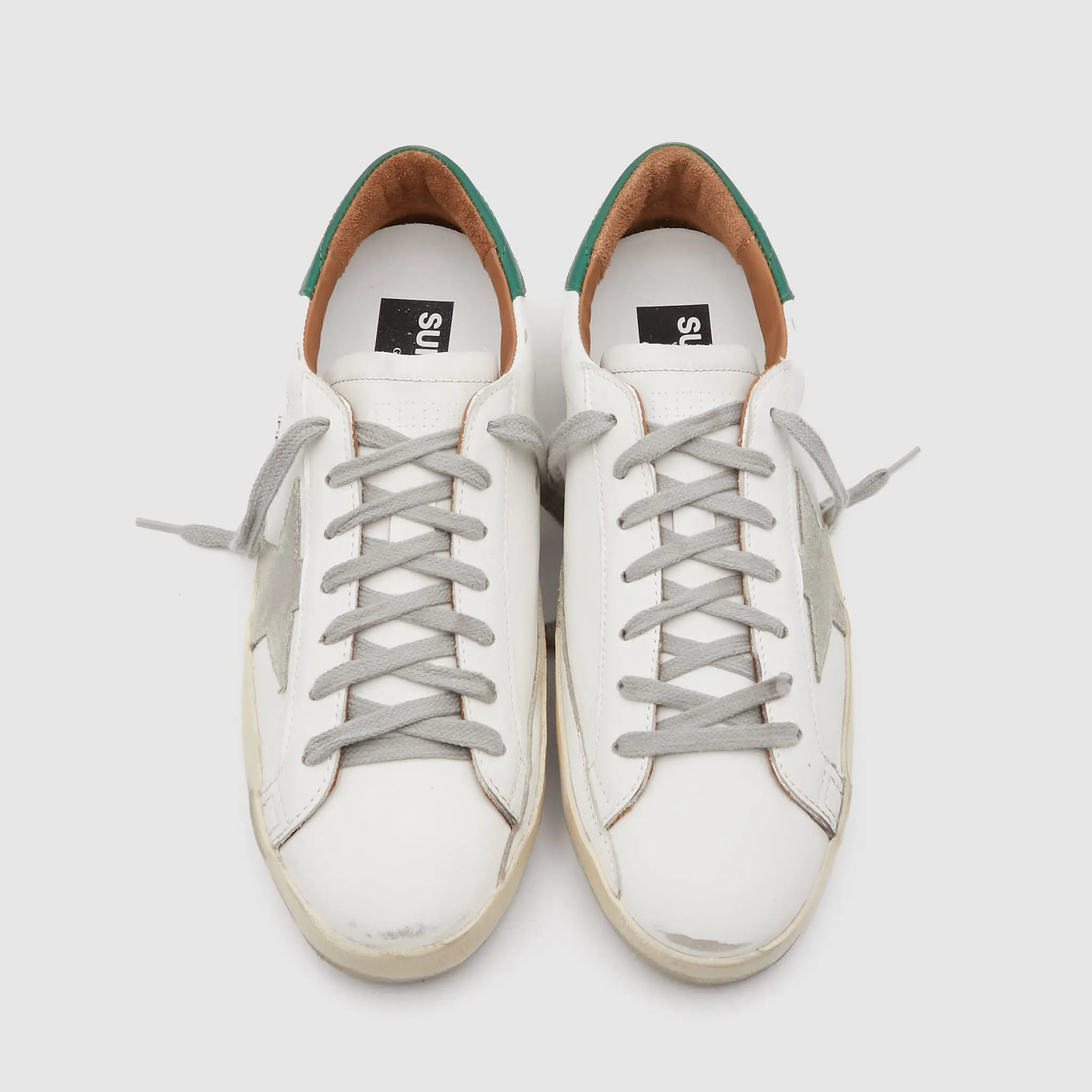Golden Goose Superstar White Ice Green Sneakers
