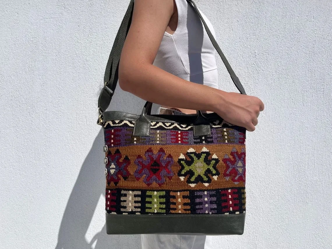 Handmade Kilim Tote Bag #51