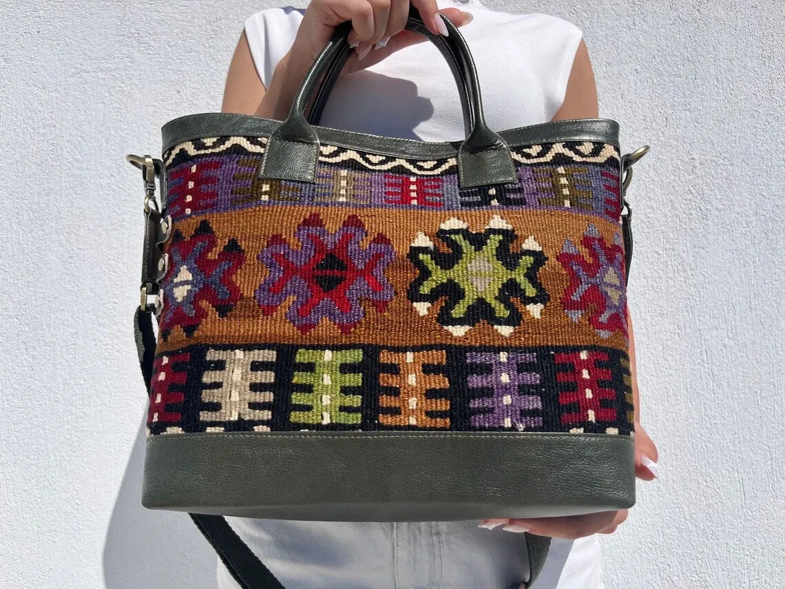 Handmade Kilim Tote Bag #51