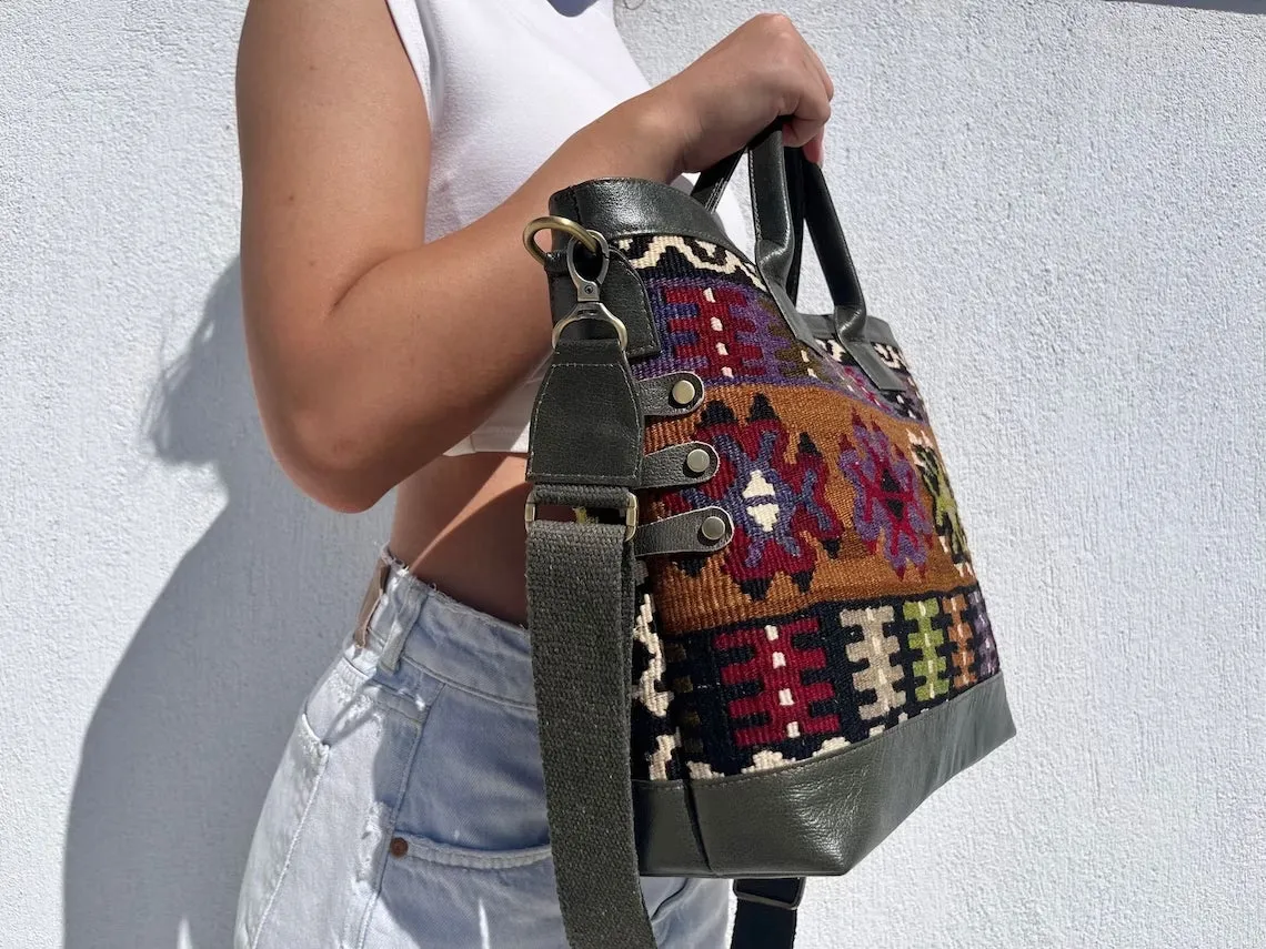Handmade Kilim Tote Bag #51