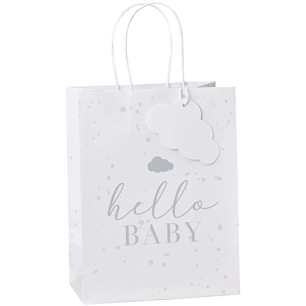 Hello Baby Speckle and Cloud Baby Shower Gift Bags