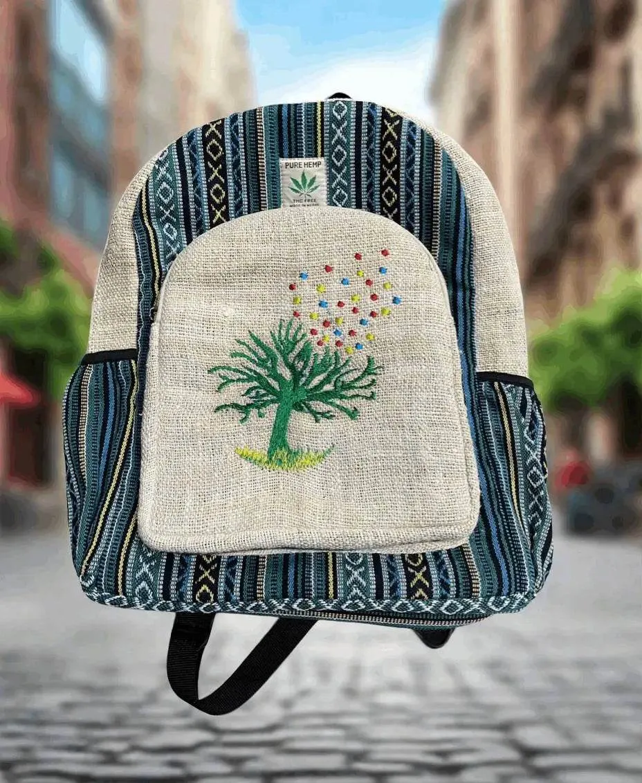 Hemp Embroidery Backpack | Stylish Partner for Regular Usage