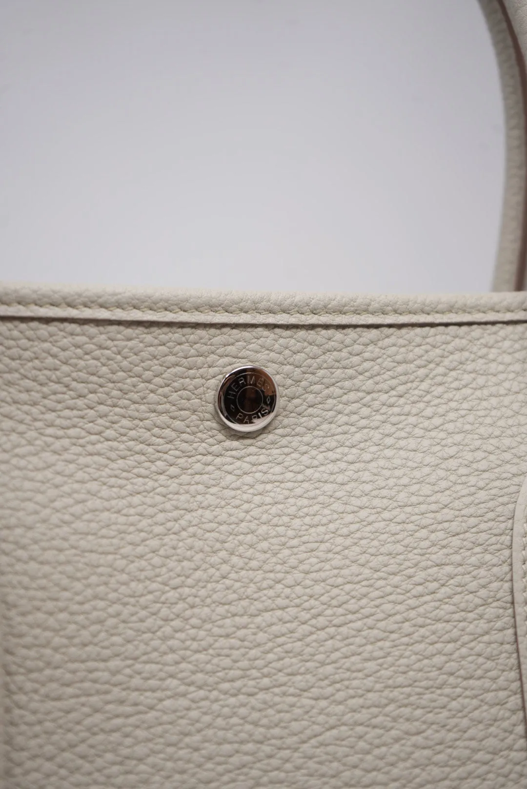 Hermes Garden Party TC Leather White