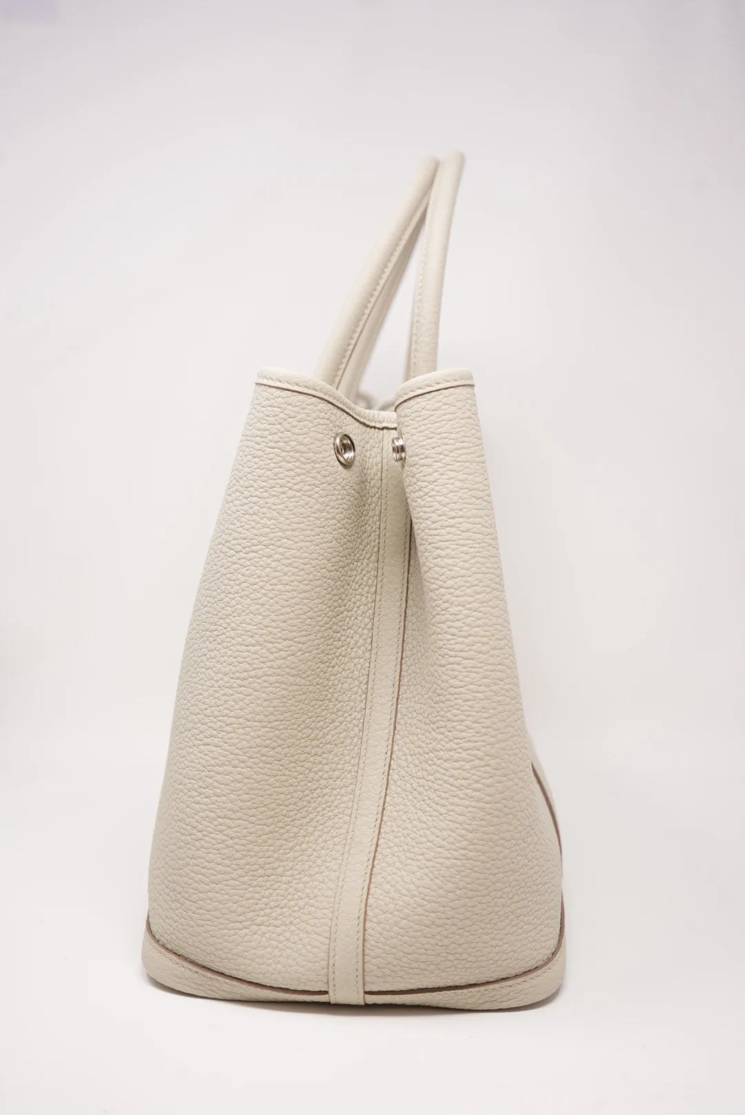 Hermes Garden Party TC Leather White