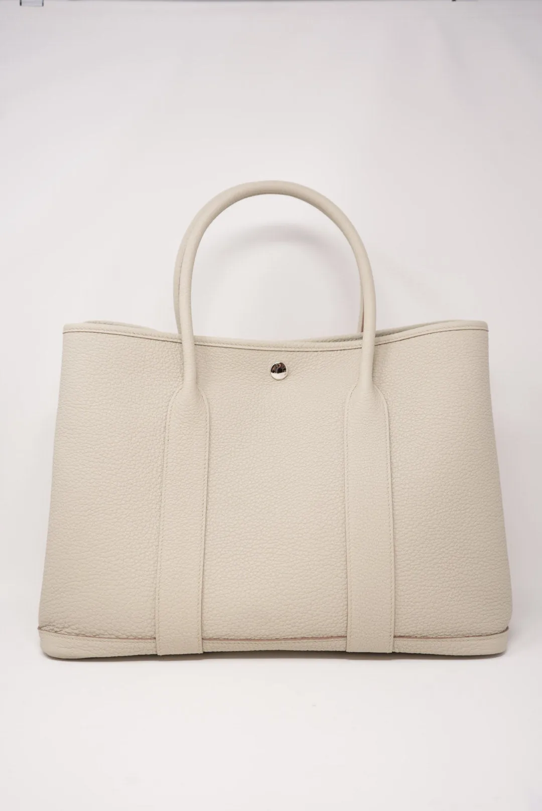 Hermes Garden Party TC Leather White