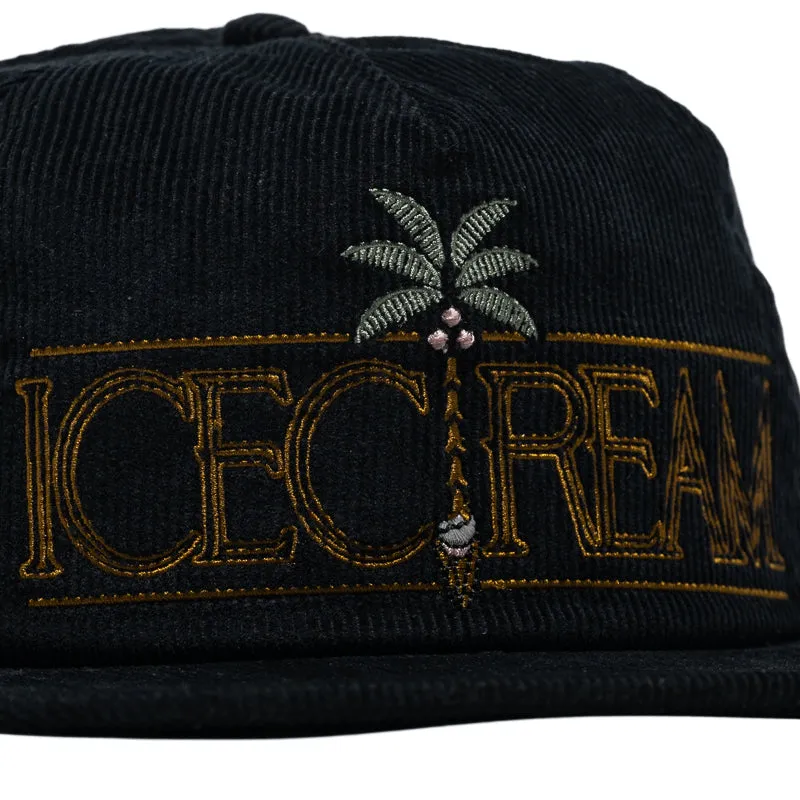 Ice Cream Breezy Snapback Hat - Black