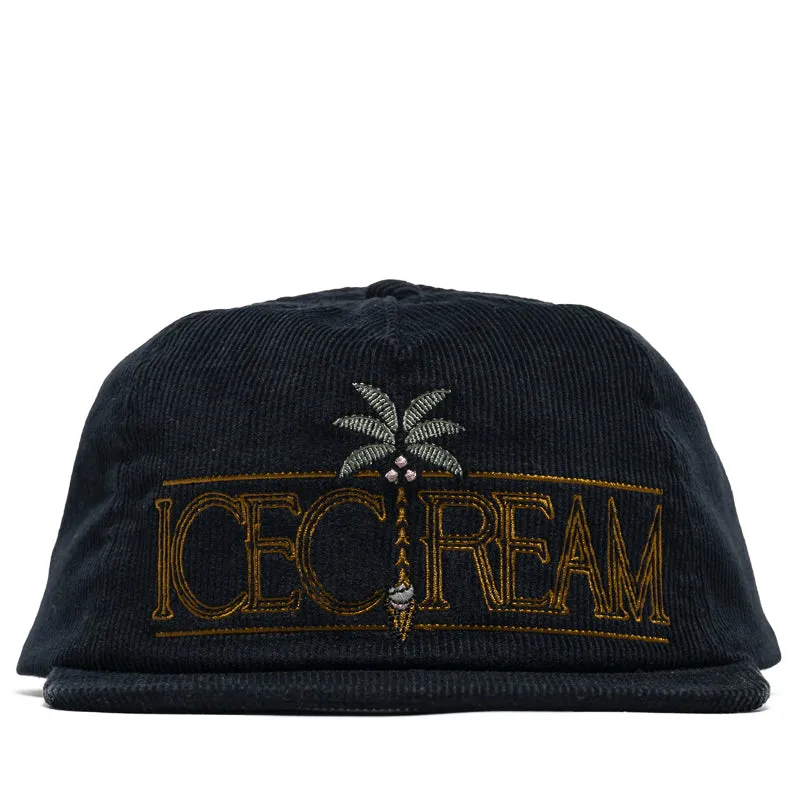 Ice Cream Breezy Snapback Hat - Black