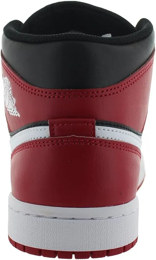 Jordan Men's 1 Mid Black/White-Gym Red (DQ8426 061)