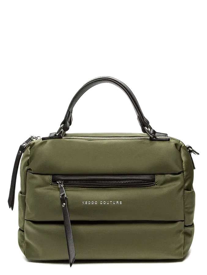 Keddo Couture Khaki Green Puffy Padded Handbag
