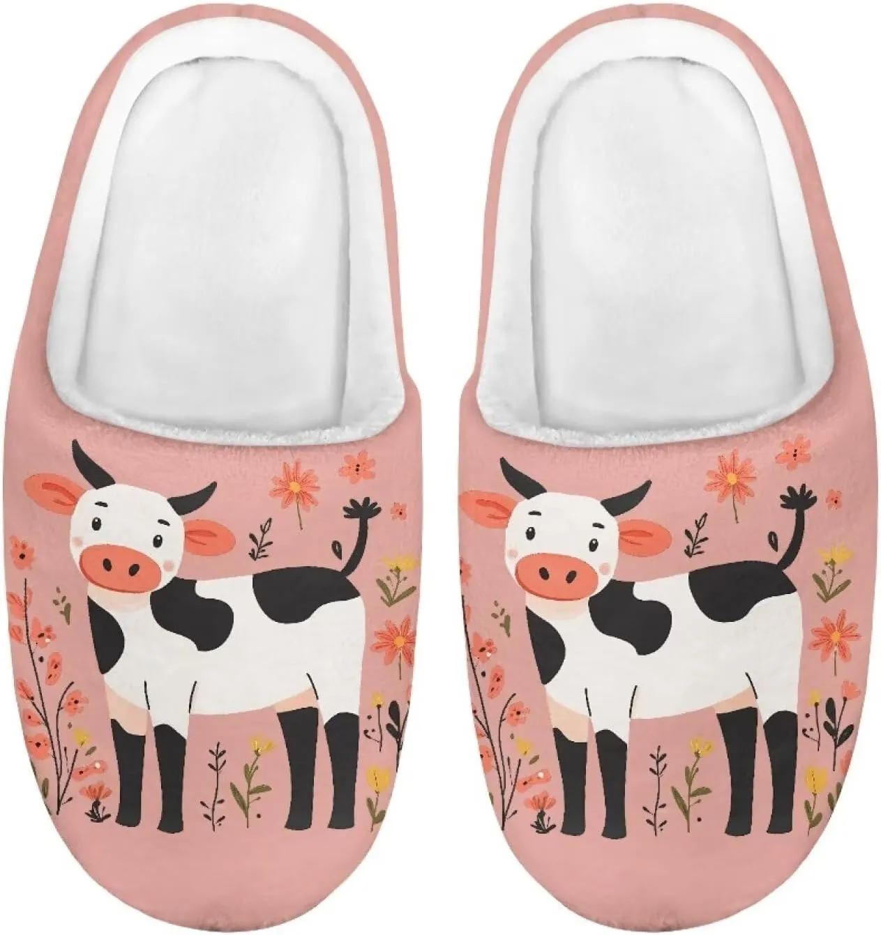 Kids Cotton Slippers Winter Warm Soft Plush Slippers Non Slip Flannel Fuzzy House Shoes Indoor Shoes for Boys Girls US 9-15