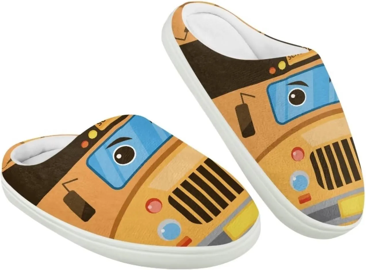 Kids Cotton Slippers Winter Warm Soft Plush Slippers Non Slip Flannel Fuzzy House Shoes Indoor Shoes for Boys Girls US 9-15