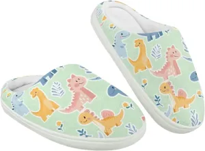 Kids Cotton Slippers Winter Warm Soft Plush Slippers Non Slip Flannel Fuzzy House Shoes Indoor Shoes for Boys Girls US 9-15