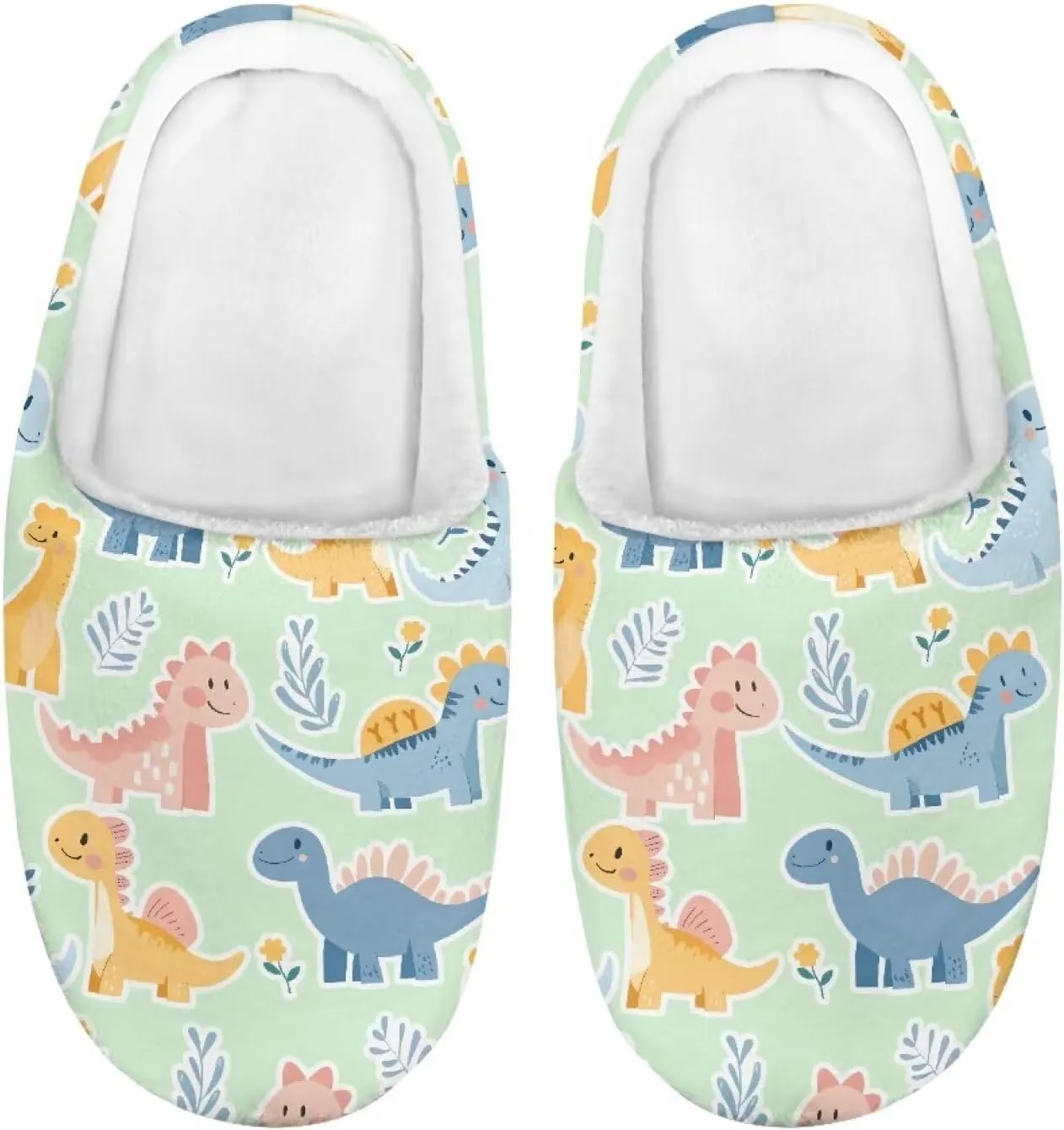 Kids Cotton Slippers Winter Warm Soft Plush Slippers Non Slip Flannel Fuzzy House Shoes Indoor Shoes for Boys Girls US 9-15