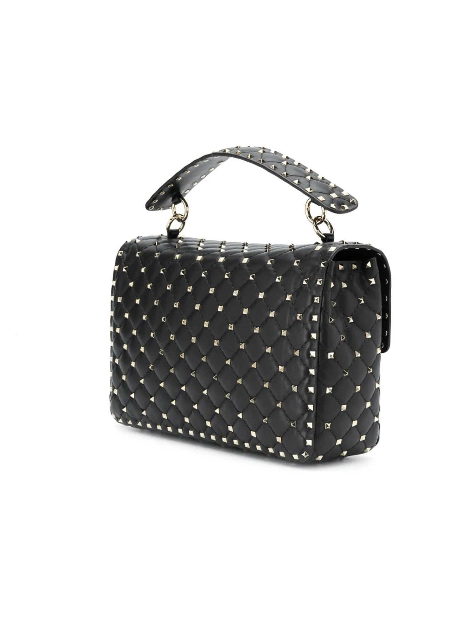 Large Rockstud Spike Leather Bag