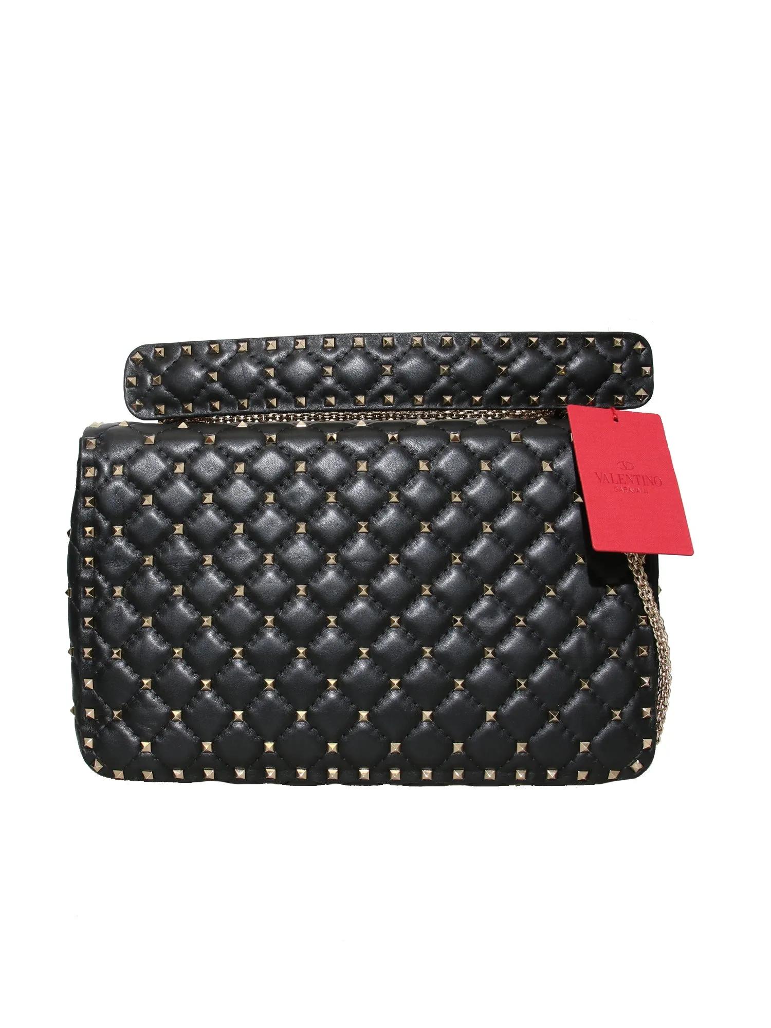 Large Rockstud Spike Leather Bag