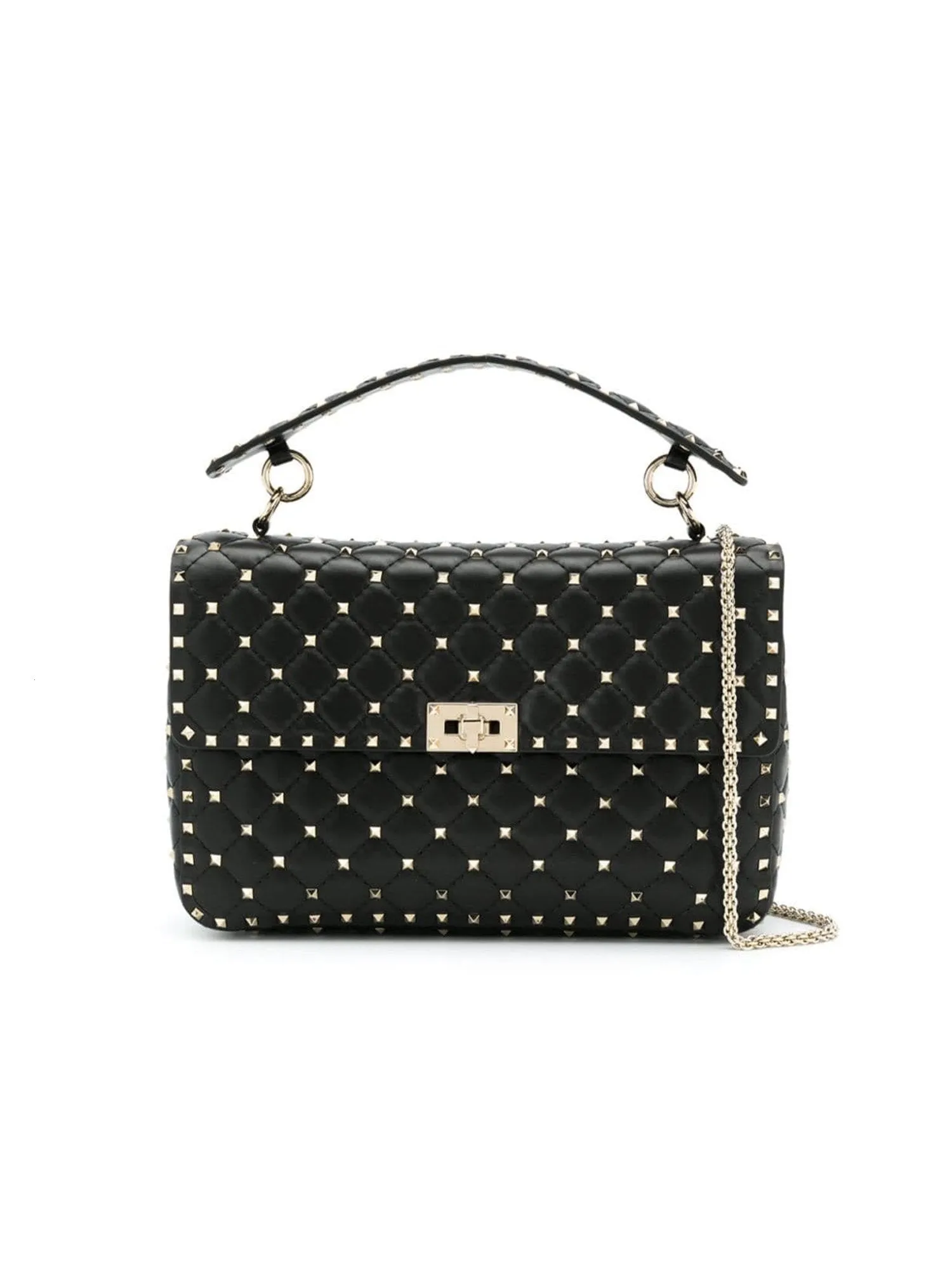 Large Rockstud Spike Leather Bag
