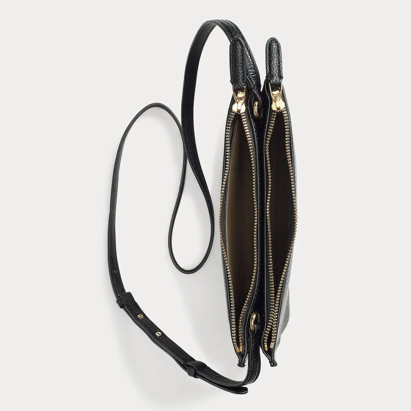 Lauren Ralph Lauren Faux-Leather Carter Crossbody in Black