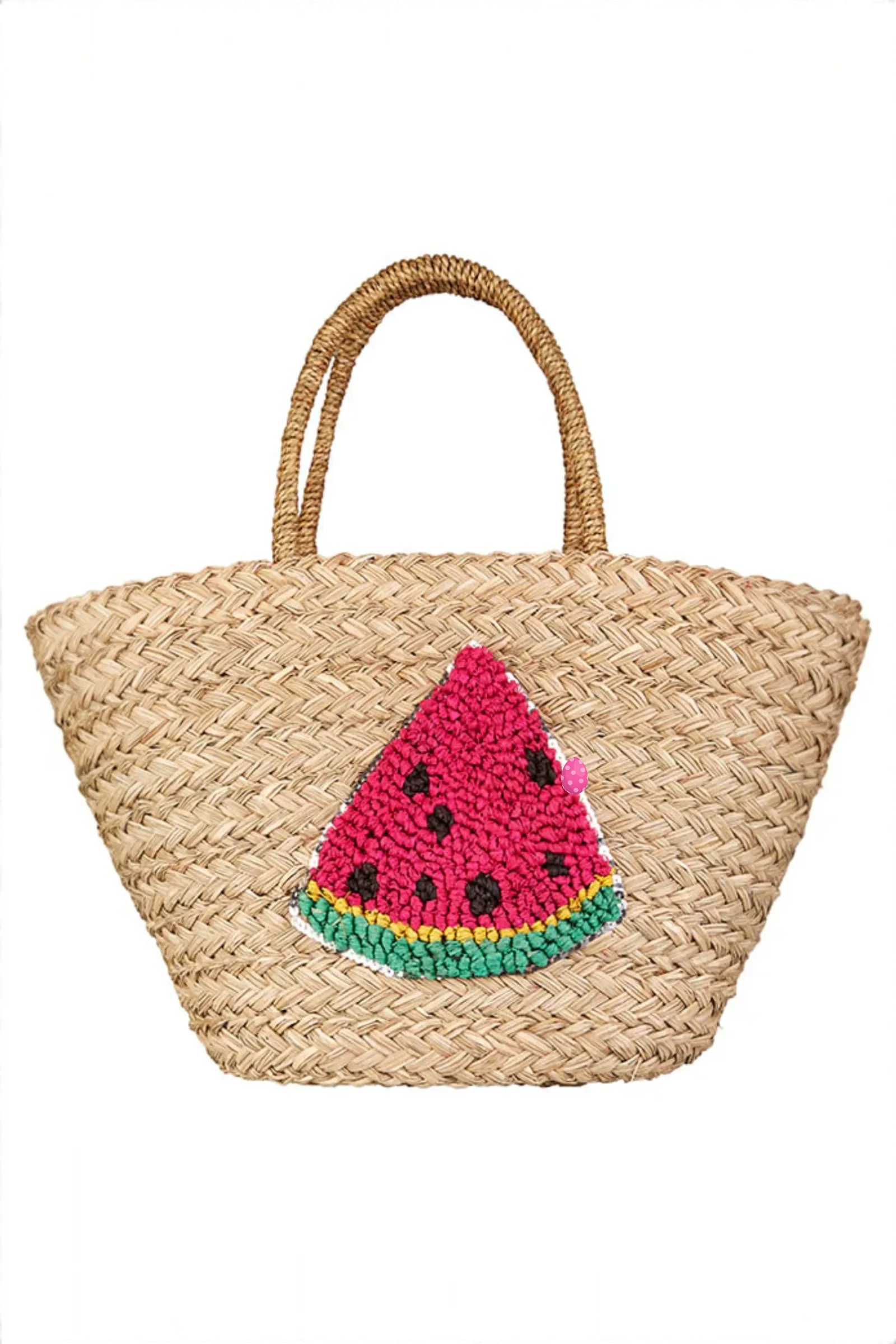 Louche Winnie Straw Bag With Watermelon