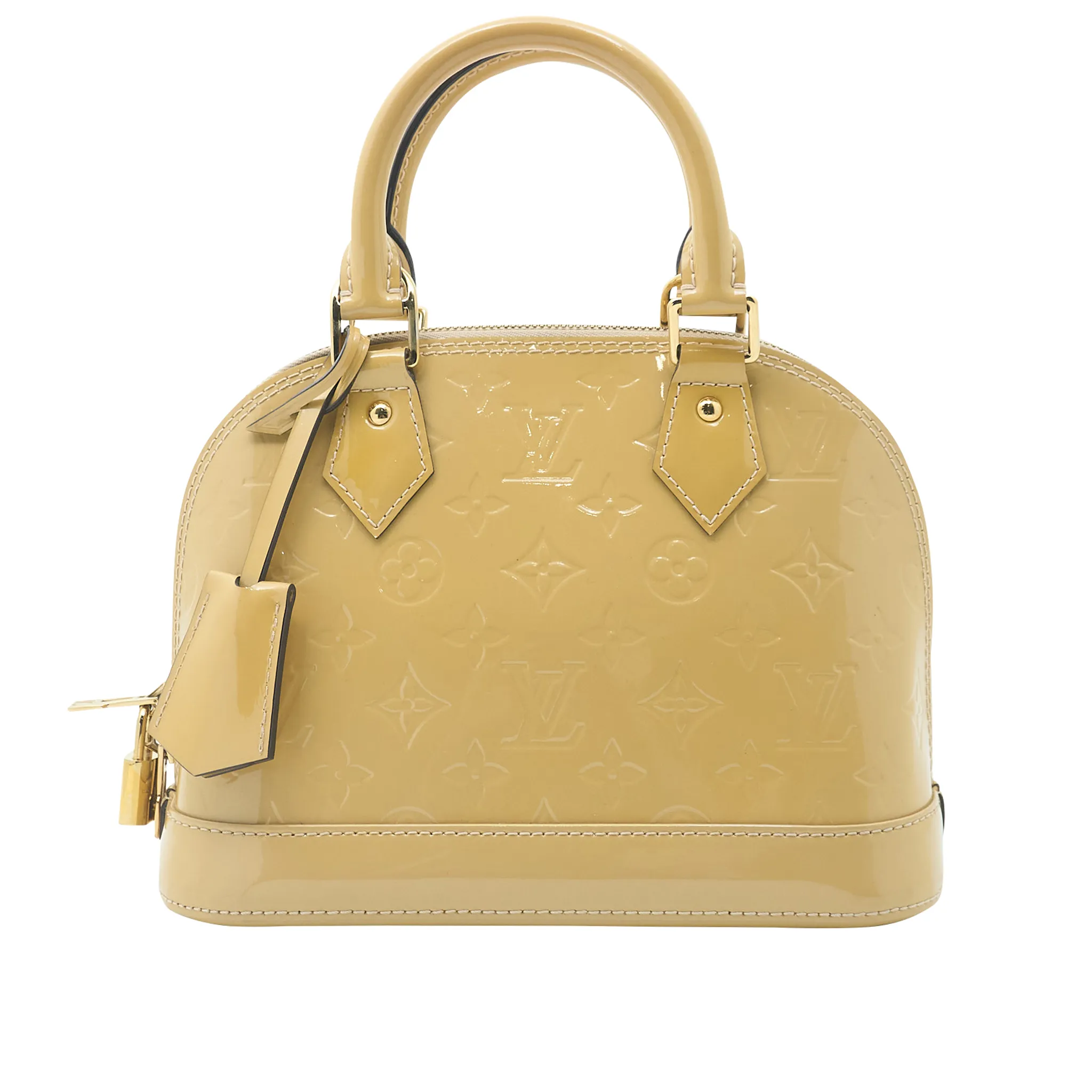 Louis Vuitton Alma BB Monogram Mustard Vernis Leather