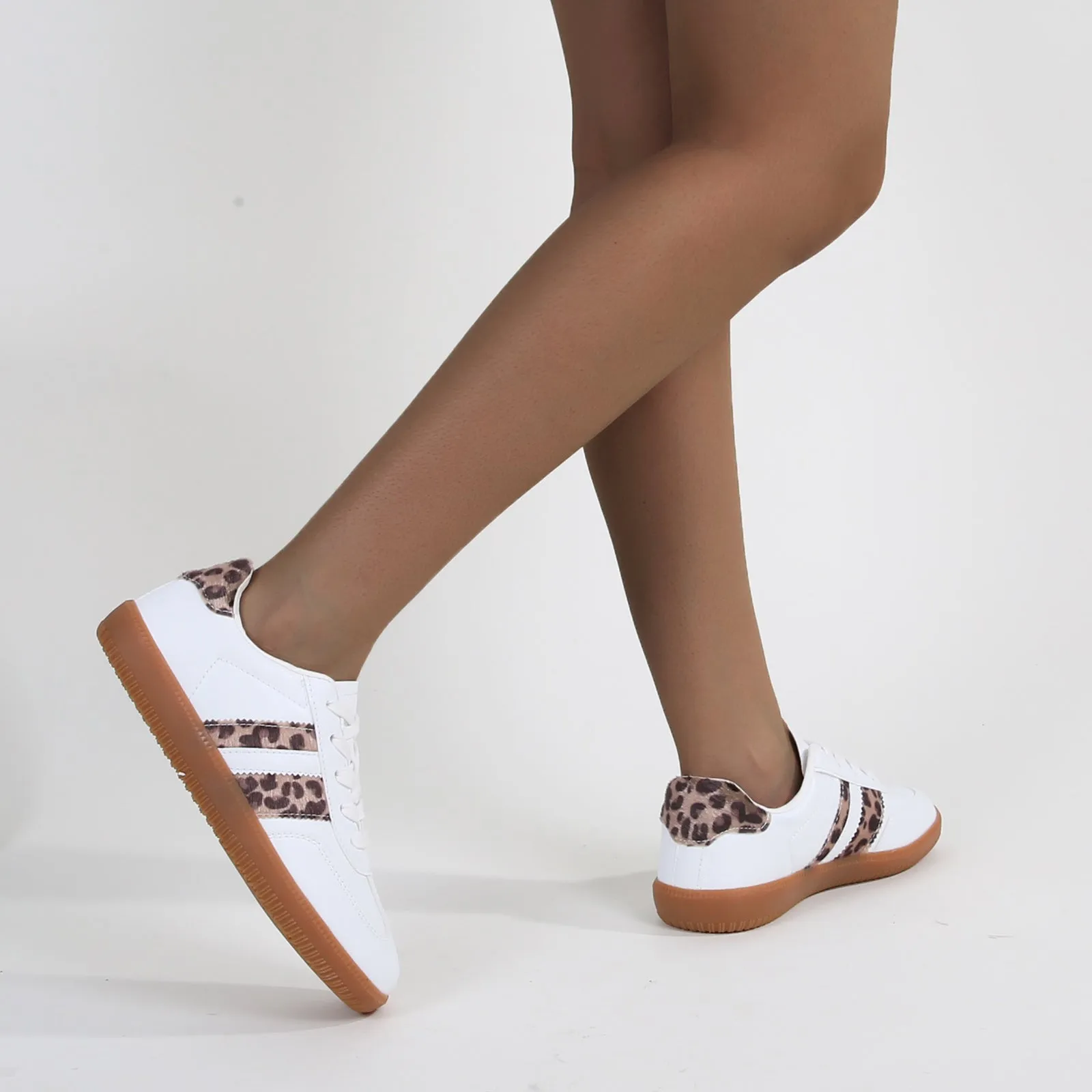 Luella Classic Two-Tone Striped Sneakers