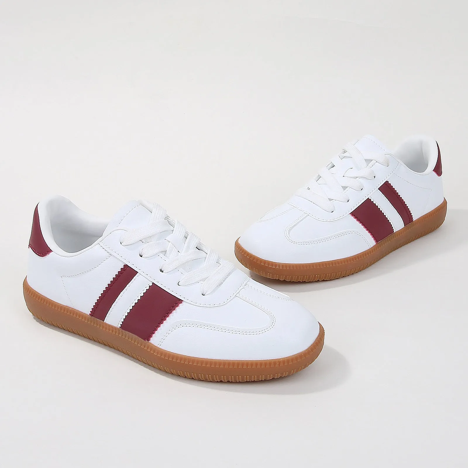 Luella Classic Two-Tone Striped Sneakers