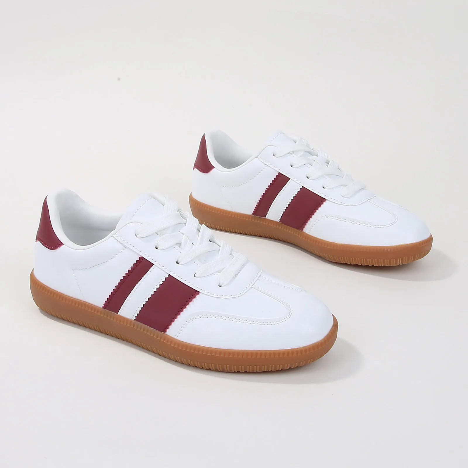 Luella Classic Two-Tone Striped Sneakers