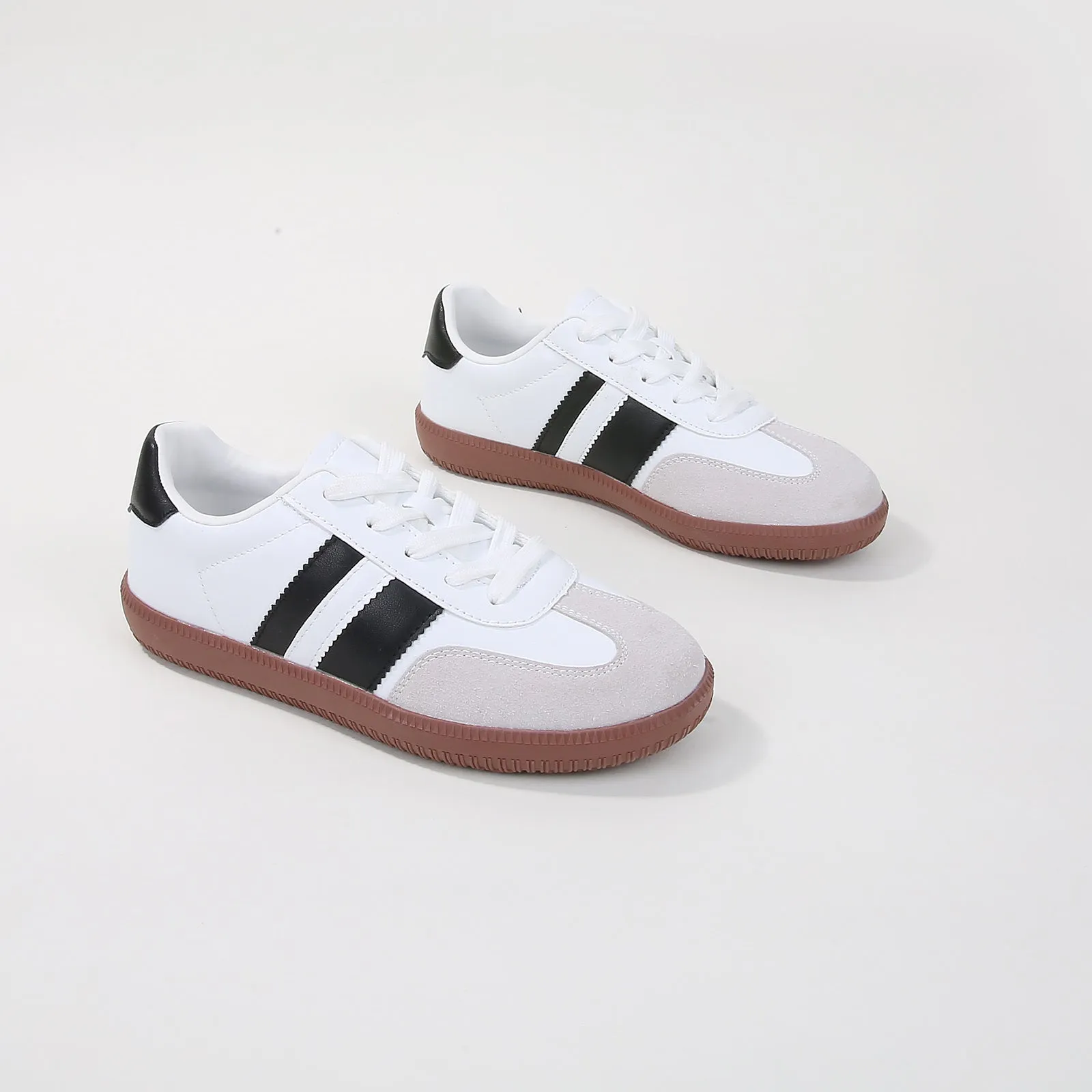 Luella Classic Two-Tone Striped Sneakers