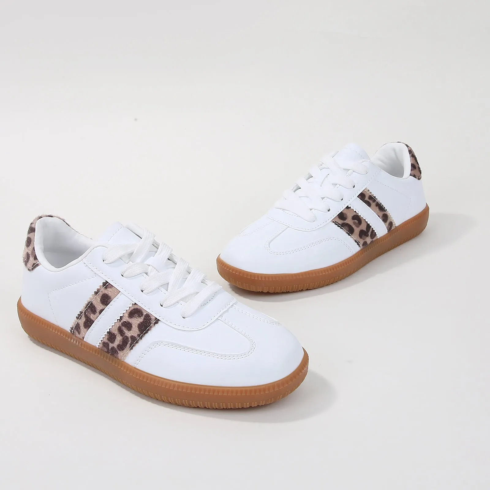 Luella Classic Two-Tone Striped Sneakers