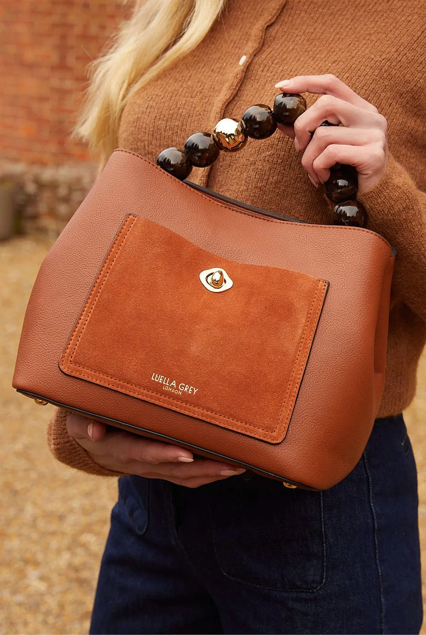 Luella Grey Lucia Conker Crossbody in Brown