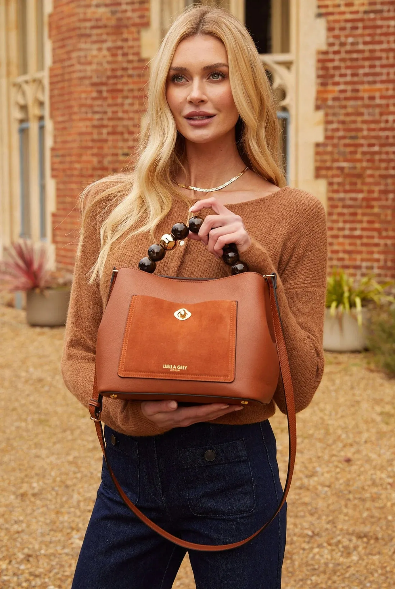 Luella Grey Lucia Conker Crossbody in Brown