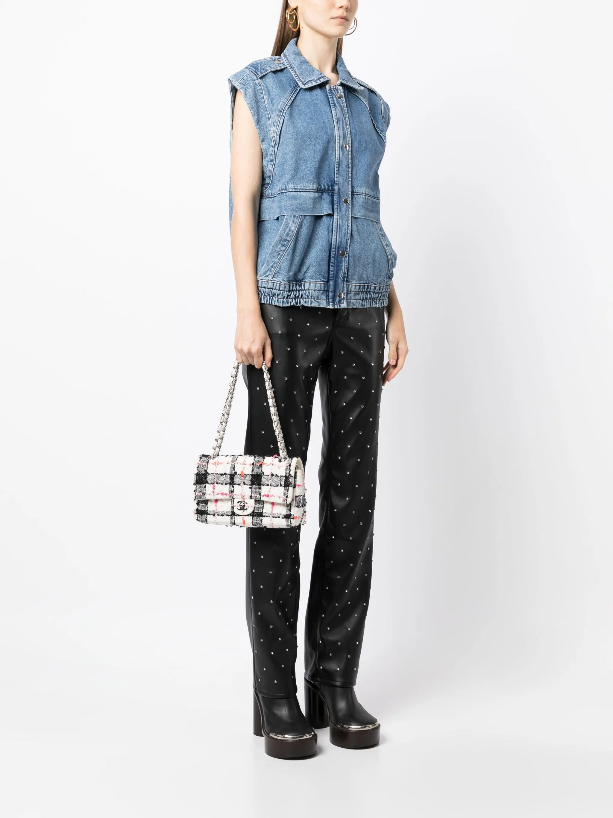 Medium Tweed Double Flap