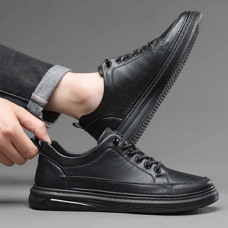 Men's Classic Genuine Leather Sneakers with Comfortable Insole