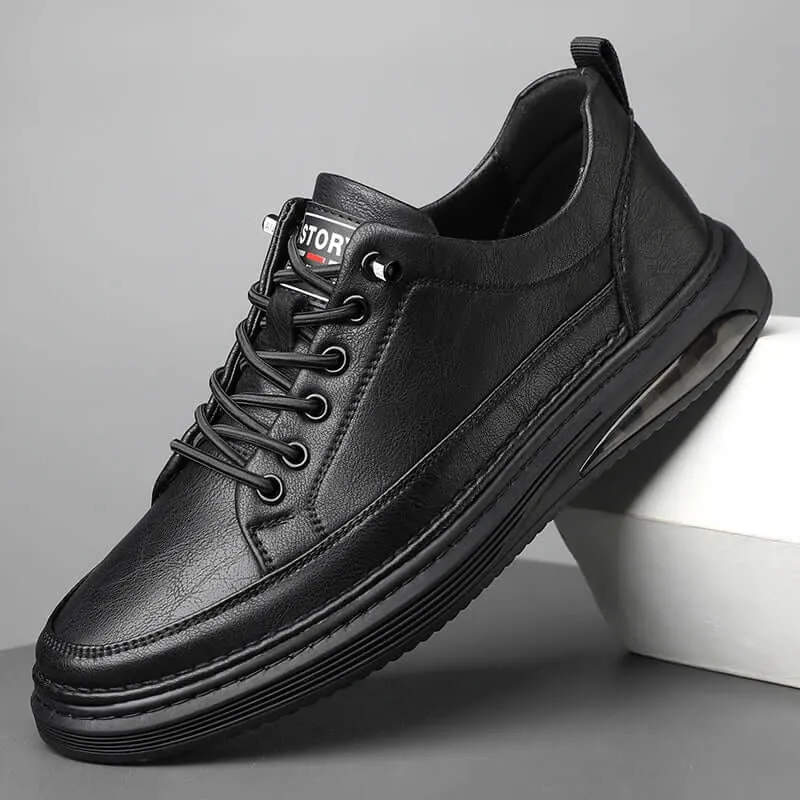 Men's Classic Genuine Leather Sneakers with Comfortable Insole